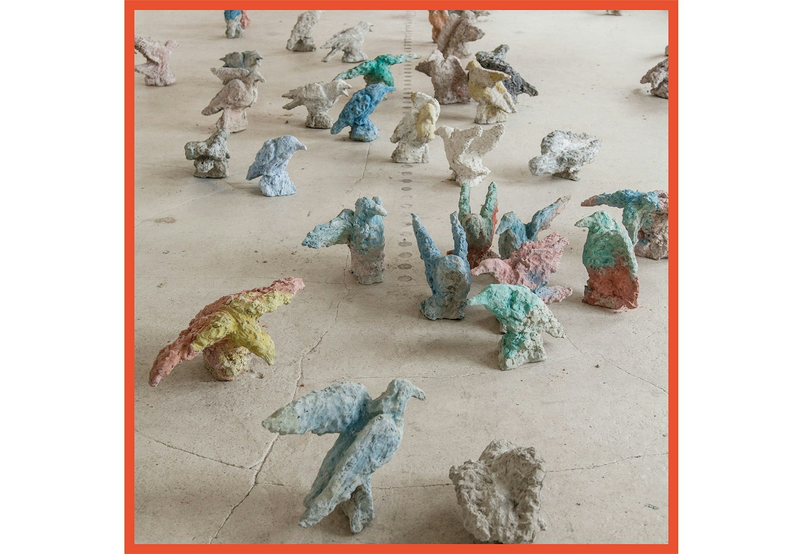 Gaelle Leenhardt BIRDS concrete pigments editi ces various dimensions around 30x38cm 2021
