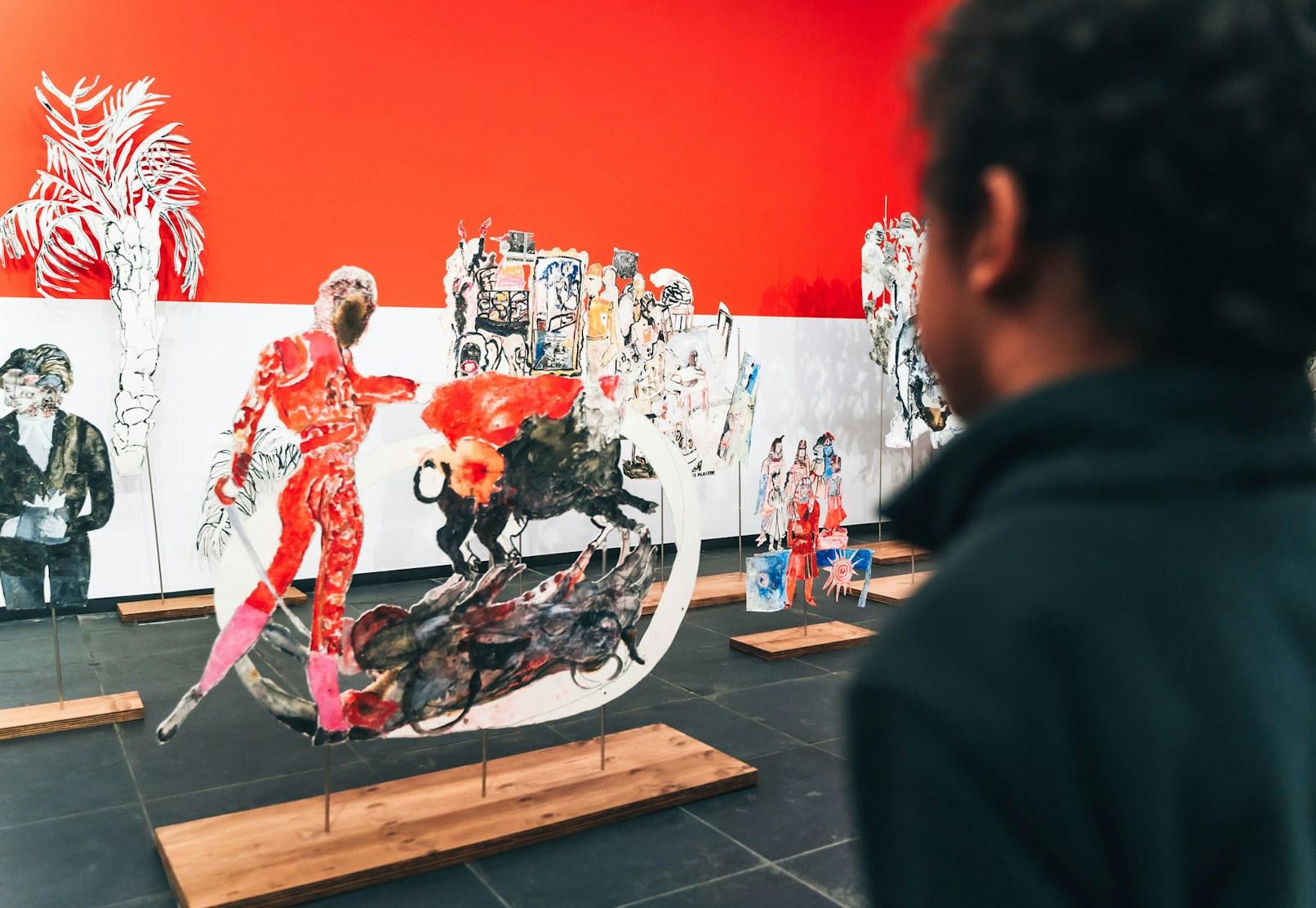 Expo Anna Boghiguian visitors S M A K 2021 Image by Martin Corlazzoli 12
