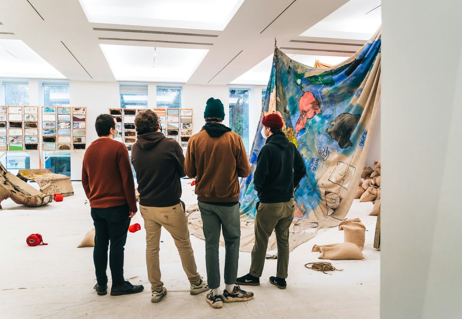 Expo Anna Boghiguian visitors S M A K 2021 Image by Martin Corlazzoli 17