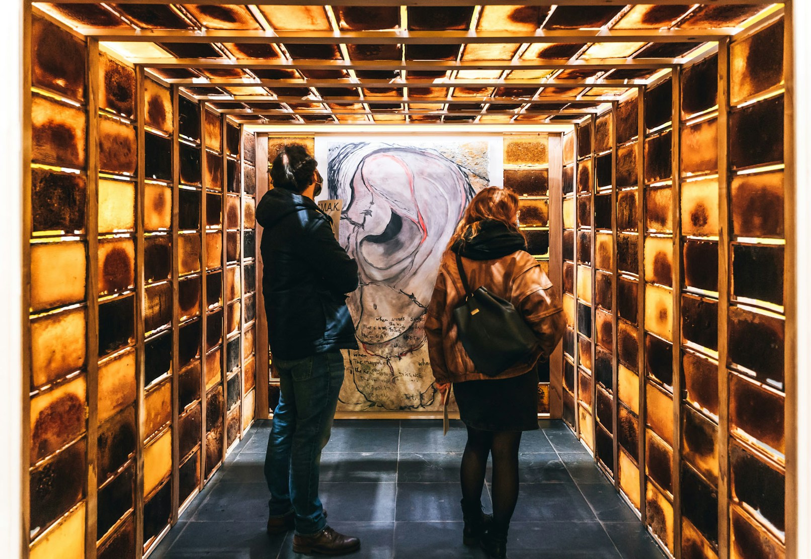 Expo Anna Boghiguian visitors S M A K 2021 Image by Martin Corlazzoli 19